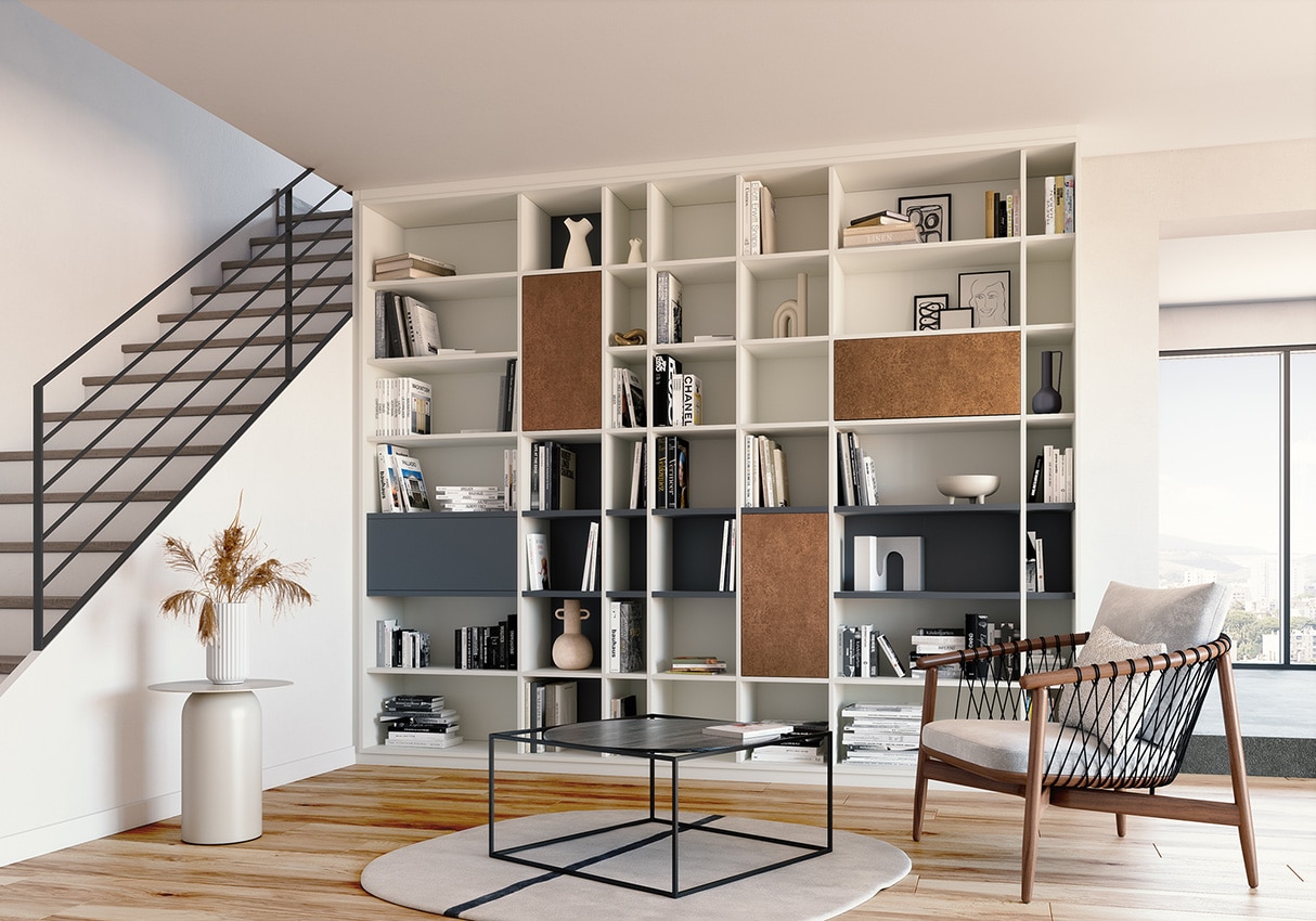 Bibliotheque - Cobra bronze & gris ombre
