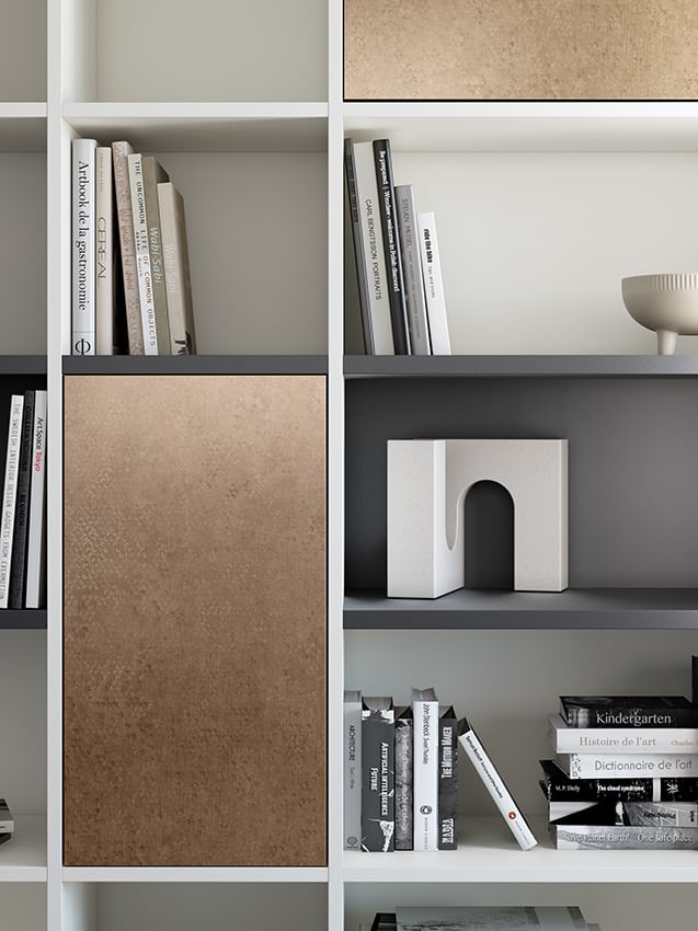 Bibliotheque - Cobra bronze & gris ombre