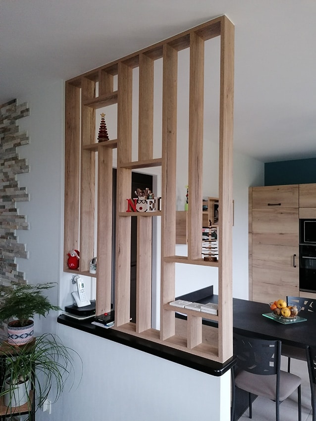Séparation claustra bois